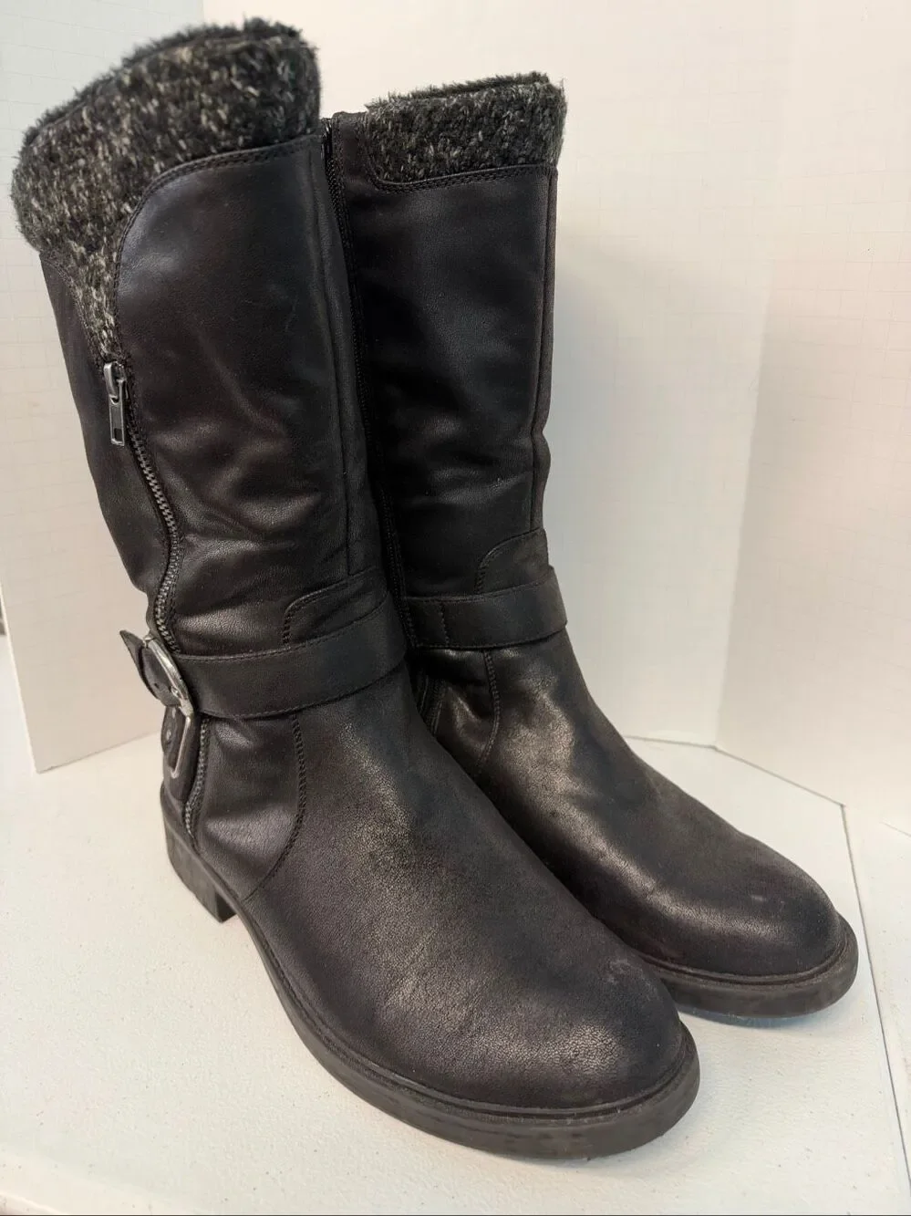 Baretraps Carisse Black Buckle Boots Women’s Size 11